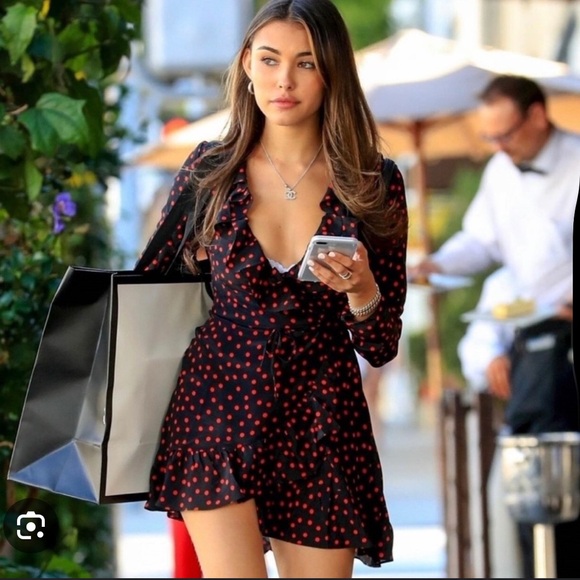 Realisation Par Dresses & Skirts - Réalisations Black Dress with Red Polka Dots